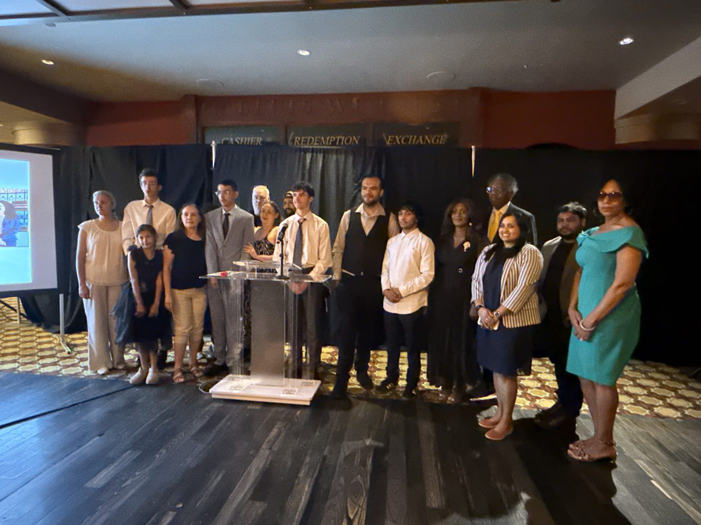 Vanguard cohort on stage at the graduation ceremony